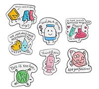 ERINGOGO 7 Pièces Broche Chimie Mignonne Épingle Décorative Laboratoire Scientifique Badge Foulard Pin pour Vêtements et Accessoires Styles Aléatoires