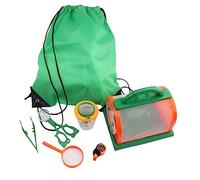 ERINGOGO 7 Pièces Kit Observation Insectes pour Garçon Fille Outils Loupe pour Camping et Exploration Plein Air Vert