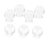 ERINGOGO 7 pièces Set de Ventouses Verre Épaissi pour Ventouse Cupping Thérapie Corps Outil de Soin Professionnel avec Forte Aspiration Usage Domestique Polyvalent