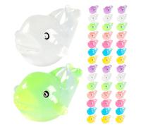 ERINGOGO 70 pièces Miniature Figurines Dauphins Résine Lumineux Décoration Animaux Miniatures pour Jardin Aquarium Gâteau et Micro Paysage Ornements Durables et Charmants