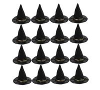 ERINGOGO 72 Pièces Chapeaux de Noirs Accessoires DIY pour Décoration Halloween Petits Chapeaux de Magicien pour Poupées et Fêtes Artisanat Facile et Compact