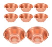 ERINGOGO 8 Pièces Bol Bouddhiste en Cuivre Mini, Coupe Rituelle | Laiton Poli, Format Poche, Bord Roulé, pour Offrandes, Cérémonies et Voyages Spirituels, Bol Pliable Randonnée