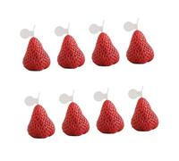 ERINGOGO 8 Pièces Bougie Parfumée Fraise Comme Pastel Bougies Petit C'est Mini Nombre Fruit Rose Correspondre Fantaisie Framboise En Forme De Décor Rouge Paraffine