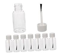 ERINGOGO 8 pièces Flacons Vernis Ongles Transparents avec Pinceau Bouteilles Rechargeables pour Huile Essentielle et Manucure Étanche sans Fuite