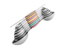 ERINGOGO 8 pièces Lot Cuillères à Mesurer Inox Double Tête pour Cuisine et Pâtisserie Ustensiles Durables Marquages Métriques Précis Cuillères et Solides Rangement Facile