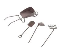 ERINGOGO 8 Pièces Miniature Garden Tools Set Mini Wheelbarrow Shovel Rake for Dollhouse Gardening Succulent Plant Care and Decorative Accessories