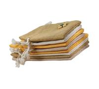 ERINGOGO 8 pièces Sachets Rechargeables Parfum Lavande Sacs Vides Respirants Souple Multi-usage pour Rangement et Parfumage Petites et Moyennes Couleurs Terre et Jaune Durables et