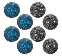 ERINGOGO 8 Pièces Sphère Décorative en Mosaïque, Boules Décoratives de Centre de Table, 6cm, Verre et Écume, Bleu, pour Tables et Mariage