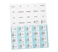 ERINGOGO 80 Pièces Music Notation Flashcards for Beginners Durable Music Learning Cards with to Enhance Theory Knowledge for Piano Violin and More