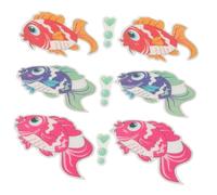 ERINGOGO 9 Pièces Stickers Dérapants pour Décoratifs Poissons Colorés Peva Autocollants Salle de Bain pour Sécurité Antidérapante et Adhérence Renforcée