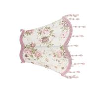 ERINGOGO Abat-jour pour Lampe de Bureau Vintage avec Pompons Créatifs en Tissu Rose, Base E27, Robuste et Solide, pour Chambre et Lampe de Chevet Couleur Aléatoire