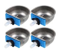 ERINGOGO Abreuvoir pour Lapin Petit Format 4 Pièces en Acier Inoxydable Tétine Amovible et Kit de Buveur Suspendu, Bol d'eau Automatique pour Cage, Distributeur d'eau Solide pour