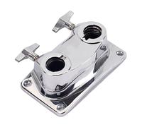 ERINGOGO Accessoire Batterie Musique Métal Argenté Double Trou Wc80 Support Tambour Multi-usage Facile à Transporter pour Kit Percussion