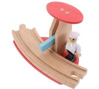 ERINGOGO Accessoire Bloc Ferroviaire en Bois pour Trains Miniatures Garçon et Filles, Taille Compacte, Modèle de Barrage Routier Factice, Jouet de Simulation pour Circuit de Train,