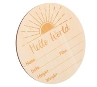 ERINGOGO Accessoire Naissance en Bois Rond Personnalisé, Panneau d'Annonce de Naissance Prénom Bois, et Décoration de Maternité