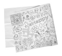 ERINGOGO Affiche Géante à Colorier pour Garçon et Filles Saint-Valentin - Papier Épais Résistant - Bannière Cœur Ours Romantique - Activité Créative pour Fêtes et Classe - Rouleau Dessin