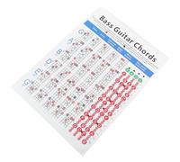 ERINGOGO Affiche pour Débutants , Outil D'apprentissage en Papier Couché Tableau D'accords de Guitare Basse Électrique Pratique Facile Maîtrise Doigté