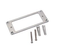 ERINGOGO Anneaux de Montage Humbucker Métal Plat Épais Cadre Argenté pour Guitares Électriques Mini Humbucker Pickup Rings Compatible Monture Courte