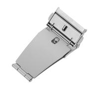 ERINGOGO Argenté Boucle de Bracelet de Montre en Acier Inoxydable | Double Bouton Poussoir, Finition Polie Élégante, Usage Quotidien et Occasions Formelles, pour Montres Variées