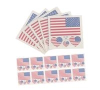 ERINGOGO Autocollants Imperméables Coupe Monde 25pcs Tatouages Autocollants Drapeau Américain en Plastique Amovibles et Lavables pour Décoration de Fête