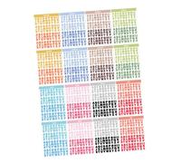 ERINGOGO Autocollants Lettres et Chiffres Décoratifs Candy Color 16 Feuilles pour Scrapbooking et Bricolage Stickers DIY pour Carnets Albums et Papeterie