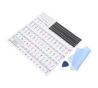 ERINGOGO Autocollants pour Touches de Piano Touches Transparents et Colorés Étiquettes Notes Piano Amovibles pour Débutants Guide Musical Facile à Reconnaître