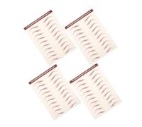 ERINGOGO Autocollants Sourcils Ressemblant Poils 4 Feuilles Sourcils Naturels Imperméables 3d Facile à Appliquer Pour Femmes Soin Instantané