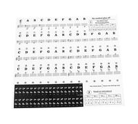 ERINGOGO Autocollants Transparents pour Piano Touches Stickers Clavier Électronique Amovibles Lettres Larges pour Débutants Surface Lisse sans Résistance Fournitures Instrumentales