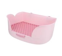 ERINGOGO Bac à Litière pour Cobayes Et Lapins, Bac à Litière Grand Format en Abs Lavable Filet De Fond Anti-pincement, Toilettes Hygiéniques pour Petits Animaux Domestiques