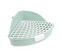 ERINGOGO Bac à Litière pour Lapin et Chinchilla Pot de Toilette Plastique Antidérapant Bac Apprentissage pour Petits Animaux avec Clôture Hauteur Renforcée et Verrou Fixe Accessoire de