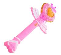 ERINGOGO Baguette Magique Lumineuse en Plastique Forme Cœur Mini Taille 12 Musiques Intégrées Lumineux pour Fête d'anniversaire Fille et Spectacle de Scène