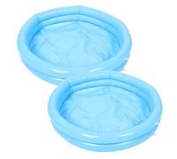 ERINGOGO Bain de Pieds Gonflable Rond Portable avec Pompe Lot de 2 set de Bleu Ciel Bassin de Trempage Pliable Spa Piscine Soins des Pieds à Domicile Nettoyant pour Couleur Aléatoire
