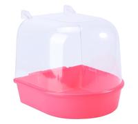 ERINGOGO Bain Suspendu pour Oiseaux Cage Couvercle Semi-Transparent, Plastique Solide, Taille Adaptée Petits Perroquets et Canaris, Bain D’Oiseaux en Intérieur, Accessoire pour Oiseaux