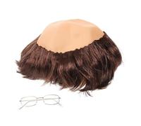 ERINGOGO Bald Cap Moine Pour Cosplay Halloween Accessoire De Perruque De Moine Chauve Pour Fête Carnaval De Perruque De Avec Lunettes Pour Homme Adulte