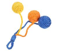 ERINGOGO Balle en sisal Jouets pour Chatons pour Chats d'intérieur Jeu de Chat à Moustaches des balles grattoir pour Chat Chaton à gratter Jouets pour Chats interactifs