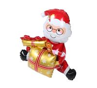 ERINGOGO Ballon Aluminium Père Noël Gonflable Décoration Festive Portable pour Garçon Fille et Amis Couleur et Design Créatif pour Ambiance Joyeuse de Noël