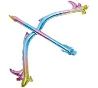 ERINGOGO Ballon Arc-Flèche en Aluminium Holographique Rose Accessoire Cosplay Cupidon Léger et Résistant Décoration de Fête d'Anniversaire et Accessoires Photo pour Événements Festifs