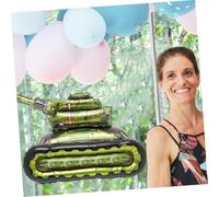 ERINGOGO Ballon Camouflage Aluminium Forme Tank Décoration Fête Danniversaire Garçons Ballon pour Mur Table et Fenêtre Fourniture de Fête Unique