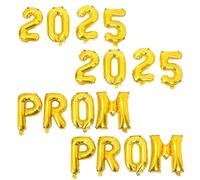 ERINGOGO Ballons en Aluminium Doré 2025 pour Fête de Remise de Diplômes Ensemble de 2 Kits Décoratifs Gonflables pour Événements Intérieurs et Extérieurs