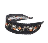 ERINGOGO Bandeau Cheveux Femme Bohème Brodé Noir Accessoire Coiffure Chic Bandeau Décoratif Léger pour Soirée et Usage Quotidien
