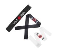 ERINGOGO Bandeau De Ninja Japonerie Bushido 3 Pièces En Tissu Confortable Noir Et Blanc Pour Costume De Karaté Et Cosplay Martial, Accessoire Authentique Pour Sport Et Fêtes Thématiques