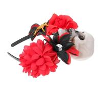 ERINGOGO Bandeau Halloween Femme Rose Fleur avec Crâne Accessoire et Confortable pour Fête Cosplay et Parade Cadeau pour Garçon Fille et Adultes