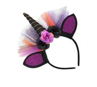 ERINGOGO Bandeau Halloween Licorne Unique avec Corne Accessoire et Confortable pour Fête Parade et Performance