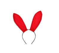 ERINGOGO Bandeau Oreilles Lapin Rouge Velours Accessoire Cosplay Léger et Confortable pour Fête Performance et Photographie