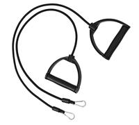 ERINGOGO Bandes de Résistance Poignées en Nylon Noir pour Stepper, 1 Paire Doubles Boucles, Tonifiez Muscles Pectoraux et Dos, Usage Professionnel ou Personnel