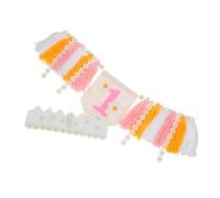 ERINGOGO Bannière Anniversaire Marguerite An avec Chapeau Fête Décoration Chaise Haute Fleurie pour Garçon Fille et Shower Guirlande Légère à Suspendre Polyvalente
