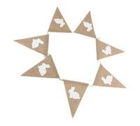 ERINGOGO Bannière de Pâques en Jute Motifs Lapin et Carottes Guirlande Suspendue Décorative pour Fête de Pâques Intérieure Fanions Triangle Rustiques pour Décoration D’Événement Festif