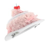 ERINGOGO Barrette Gâteau Cerise Crémeux pour Filles et Femmes Accessoire Photo Danniversaire Pince Décorative Polyvalente pour Fêtes et Jeux de Rôle