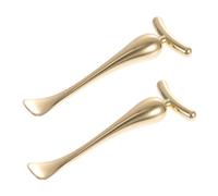 ERINGOGO Bâtonnets de Massage Oculaire et Cuillères pour Crème Contour des Yeux 2 Pièces Alliage de Zinc Doré Anti-rides Femmes Soin du Visage Usage Quotidien