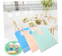 ERINGOGO Bavoir Adulte Imperméable avec Manches Longues Protection Repas Réglable à Boutons Pression Récupérateur Éclaboussures Tablier Aide Repas Pratique pour Adulte